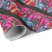 ANTIEK ITALIAANSE POPPETS MASKERADE-MASKEREN, KOST CADEAUPAPIER (Rol Hoek)