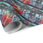 ANTIEK ITALIAANSE POPPETS MASKERADE-MASKEREN, KOST CADEAUPAPIER (Rol Hoek)