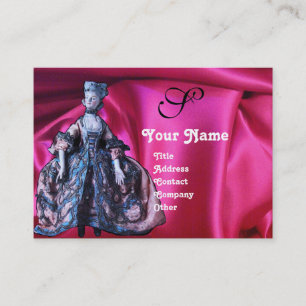 ANTIEK ITALIAANSE POPPETS MASKERADE-MASKEREN, KOST VISITEKAARTJE