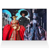 ANTIEK ITALIAANSE POPPETS MASKERADE MASKES COSTUUM (Binnen Horizontaal (Boven))