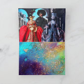 ANTIEK ITALIAANSE POPPETS MASKERADE MASKES COSTUUM KAART (Binnen)