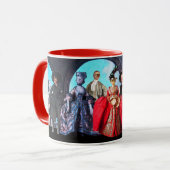 ANTIEK ITALIAANSE POPPETS MASKERADE MASKES COSTUUM MOK (Voorkant links)