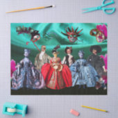 ANTIEK ITALIAANSE PUPPETS, MASKERADE PARTIJEN TISSUEPAPIER (Craft)