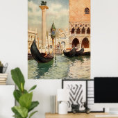  Antiek Italië Venice Gondola Shrine Poster (Thuiskantoor)