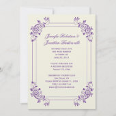 Antiek Ivoorkleurig met Paarse Strepen na de Bruil Kaart (Voorkant)