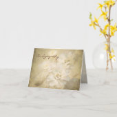 Antiek ivoren bloesems condoleancekaart kaart (Gele Bloem)