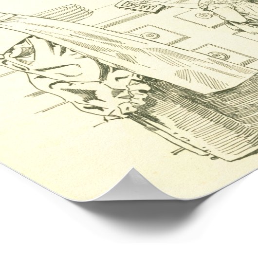 Antiek ivoren zeep — Victoriaans meisje dat dame h Poster (Hoek)