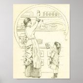 Antiek ivoren zeep — Victoriaans meisje dat dame h Poster (Voorkant)