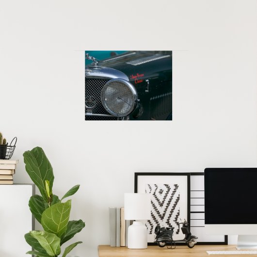 antiek jaguar poster (Thuiskantoor)