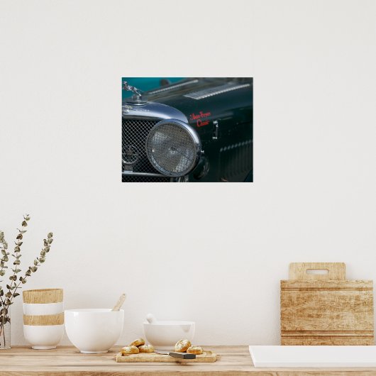 antiek jaguar poster (Keuken)