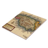 Antiek Jamaica-kaart Tegeltje (Zijkant)