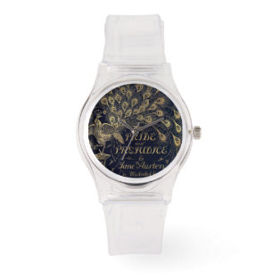 Antiek Jane Austen Pride en Prejudice Peacock Horloge