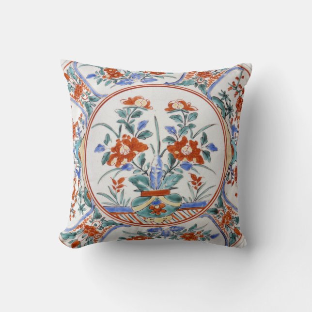 Antiek Japan Arita Ware Kakiemon Reproduction Kussen (Voorkant)