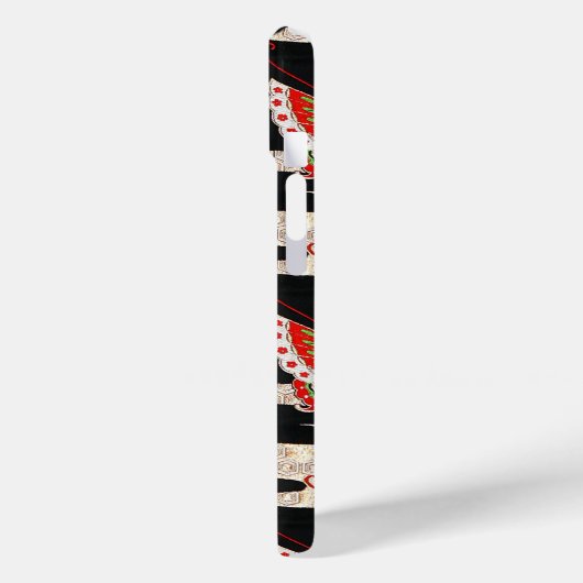 ANTIEK JAPANESE BUTTERFLIES Rood Zwart wit Case-Mate iPhone Case (Achterkant / Links)