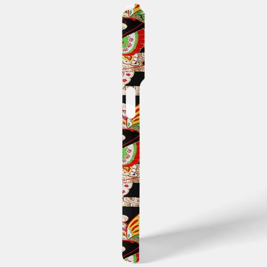 ANTIEK JAPANESE BUTTERFLIES Rood Zwart wit Case-Mate iPhone Case (Achterkant / Rechts)