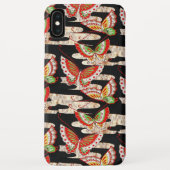 ANTIEK JAPANESE BUTTERFLIES Rood Zwart wit Case-Mate iPhone Case (Achterkant)