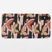 ANTIEK JAPANESE BUTTERFLIES Rood Zwart wit Case-Mate iPhone Case (Achterkant (horizontaal))