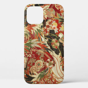 ANTIEK JAPANESE STROMEN Rode groene zwarte Floral Case-Mate iPhone Case
