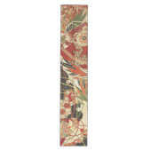 ANTIEK JAPANESE STROMEN Rode groene zwarte Floral Medium Tafelloper (Voorkant)
