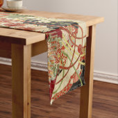 ANTIEK JAPANESE STROMEN Rode groene zwarte Floral Medium Tafelloper (Voorbeeld)