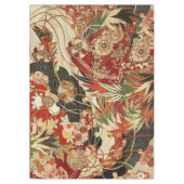 ANTIEK JAPANESE STROMEN Rode groene zwarte Floral Tafelkleed (Voorkant)