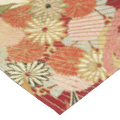 ANTIEK JAPANESE STROMEN Rode groene zwarte Floral Tafelkleed (Gekanteld)