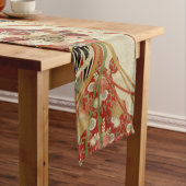 ANTIEK JAPANESE STROMEN Rood-groen Lange Tafelloper (Voorbeeld)