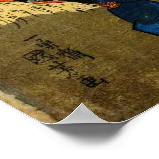 Antiek Japanners afdrukken #14 Samurai Poster (Hoek)