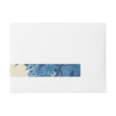 Antiek Japans blauw Cherry Blossom Adreslabel Wikkel (Voorkant)