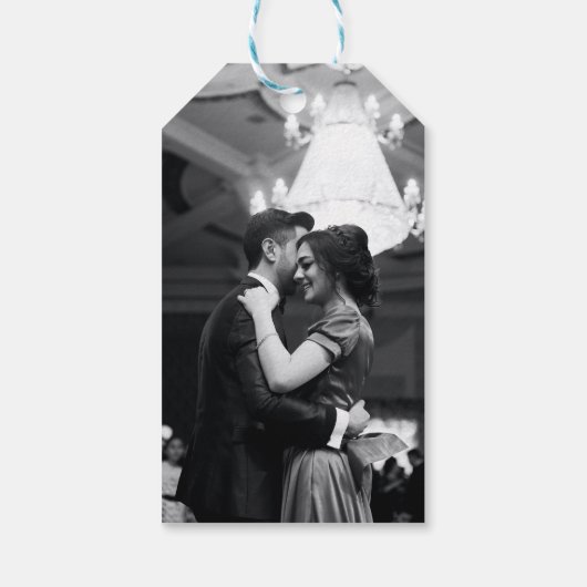 Antiek Japans blauw Cherry Blossom Cadeaulabel (Achterkant)