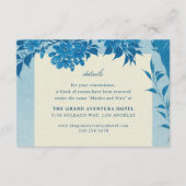 Antiek Japans blauw Cherry Blossom Informatiekaartje (Voorkant)