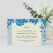 Antiek Japans blauw Cherry Blossom Informatiekaartje (Staand voorkant)