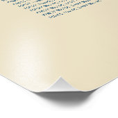 Antiek japans blauw kersenbloesem zitgrafiek foto afdruk (Hoek)