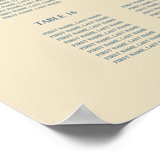 Antiek japans blauw kersenbloesem zitgrafiek poster (Hoek)