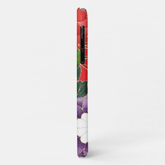 Antiek Japans Brocade Deep Red Case-Mate iPhone Case (Achterkant/links)