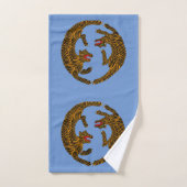 Antiek Japans Folk Art Tigers Bad Handdoek (Handdoek)