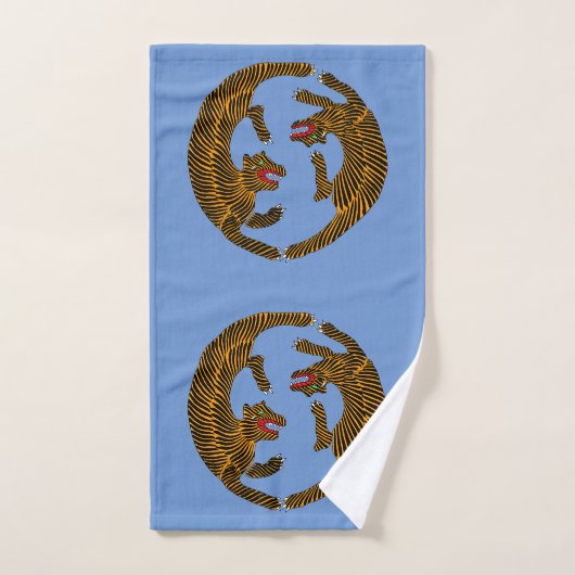 Antiek Japans Folk Art Tigers Bad Handdoek (Handdoek)