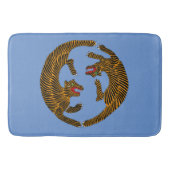 Antiek Japans Folk Art Tigers Badmat (Voorkant)