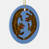 Antiek Japans Folk Art Tigers Keramisch Ornament (Rechts)