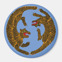 Antiek Japans Folk Art Tigers