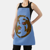 Antiek Japans Folk Art Tigers Schort (Insitu)