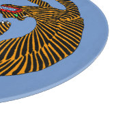 Antiek Japans Folk Art Tigers Snijplank (Hoek)