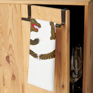 Antiek Japans Folk Art Tigers Theedoek
