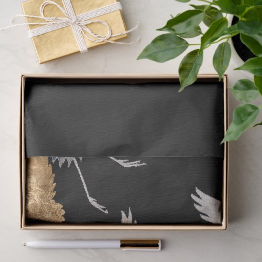 Antiek Japans Vogelkunstwerk Tissuepapier (Geschenk)