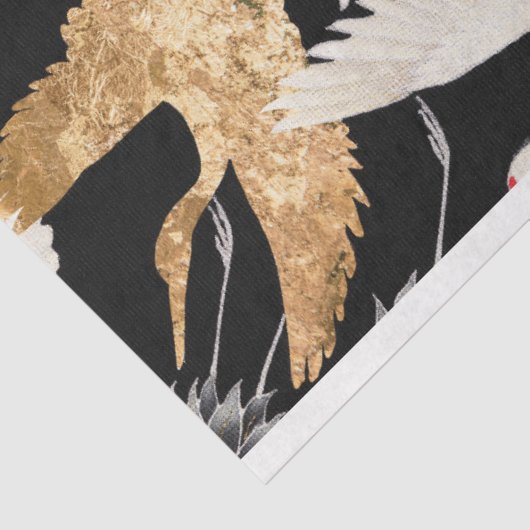 Antiek Japans Vogelkunstwerk Tissuepapier (Detail)