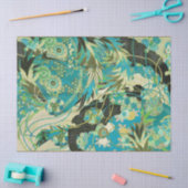 ANTIEK JAPANSE BLOEMEN Aqua Blue Green Bloemen Tissuepapier (Craft)