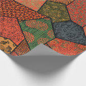 ANTIEK JAPANSE BLOEMEN, BLADEREN ,GEOMETRISCHE BLO CADEAUPAPIER (Hoek)