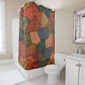 ANTIEK JAPANSE BLOEMEN, BLADEREN ,GEOMETRISCHE BLO DOUCHEGORDIJN (In situ)