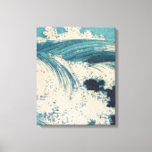 Antiek Japanse Blue Waves Ocean Print (Voorkant)