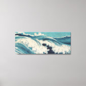 Antiek Japanse Blue Waves Ocean Print (Voorkant)